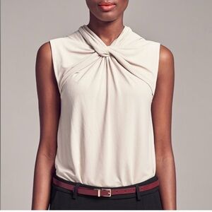 M.M. Lafleur Twist Neck Sleeveless Blouse Size Large EUC